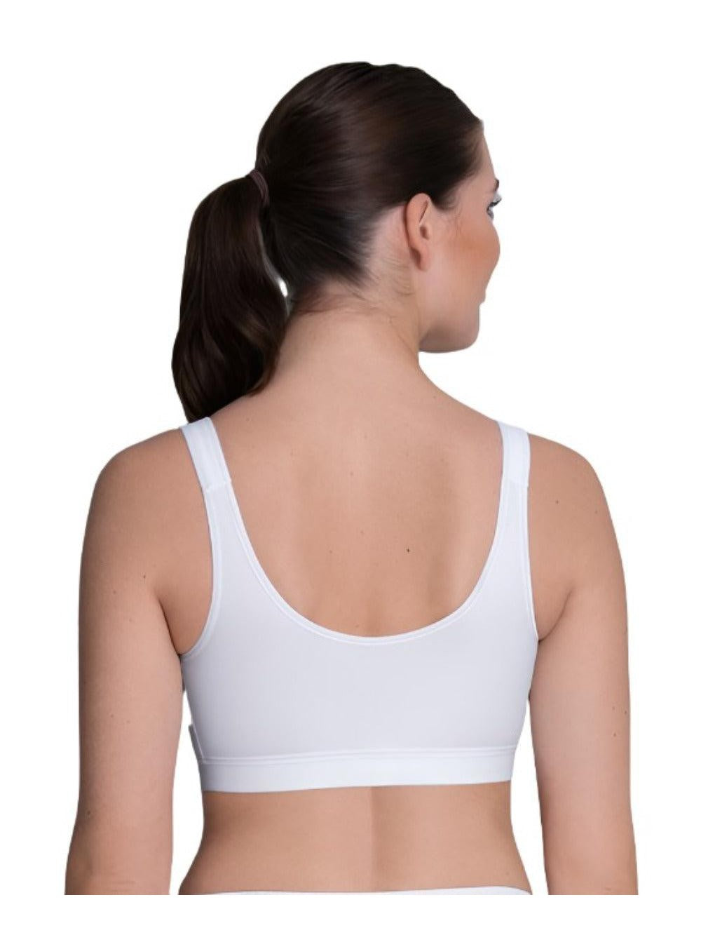 White FRONTLINE OPEN - Front Closure Sports Bra