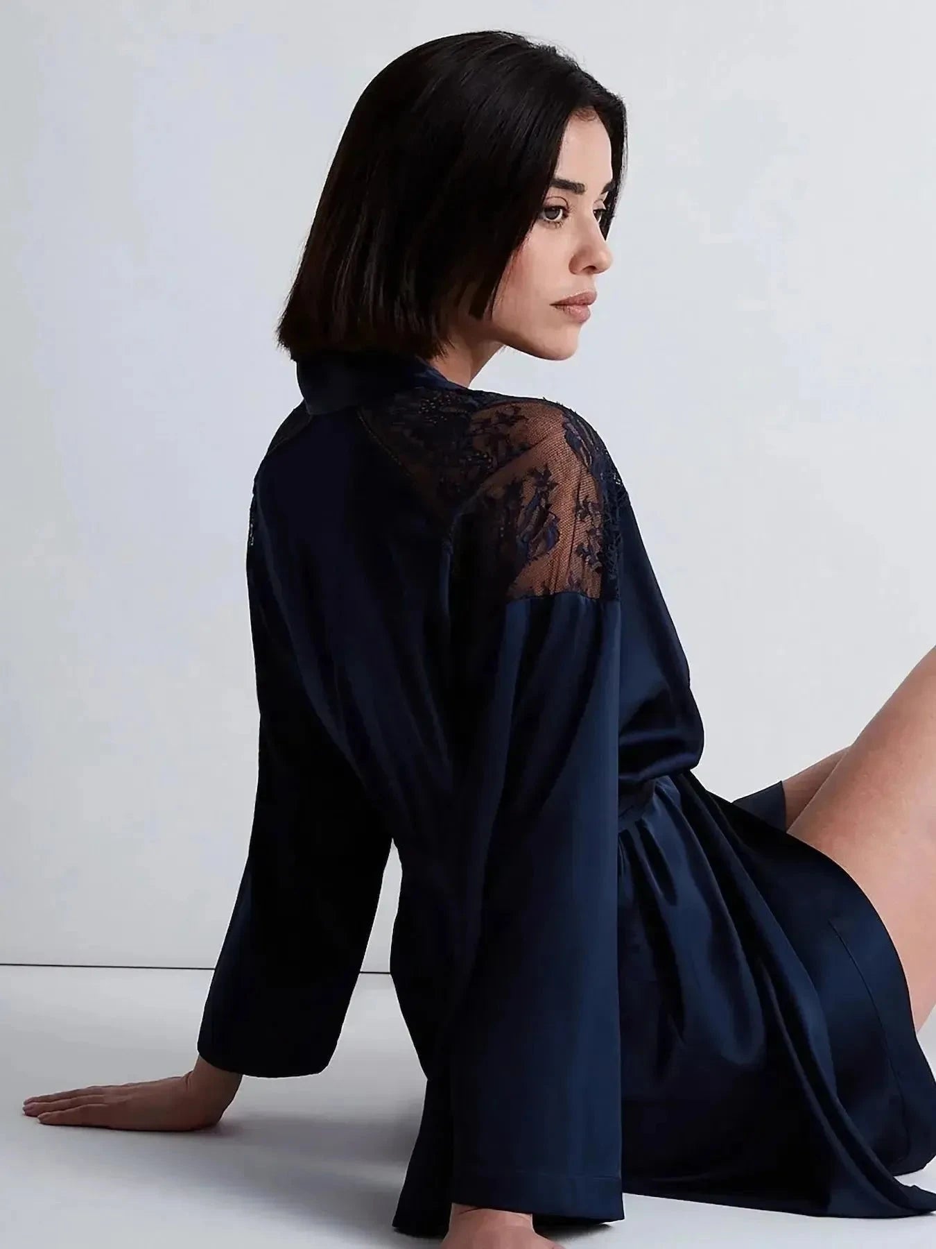 Aubade Aubade Midnight Whisper Short Kimono Robe