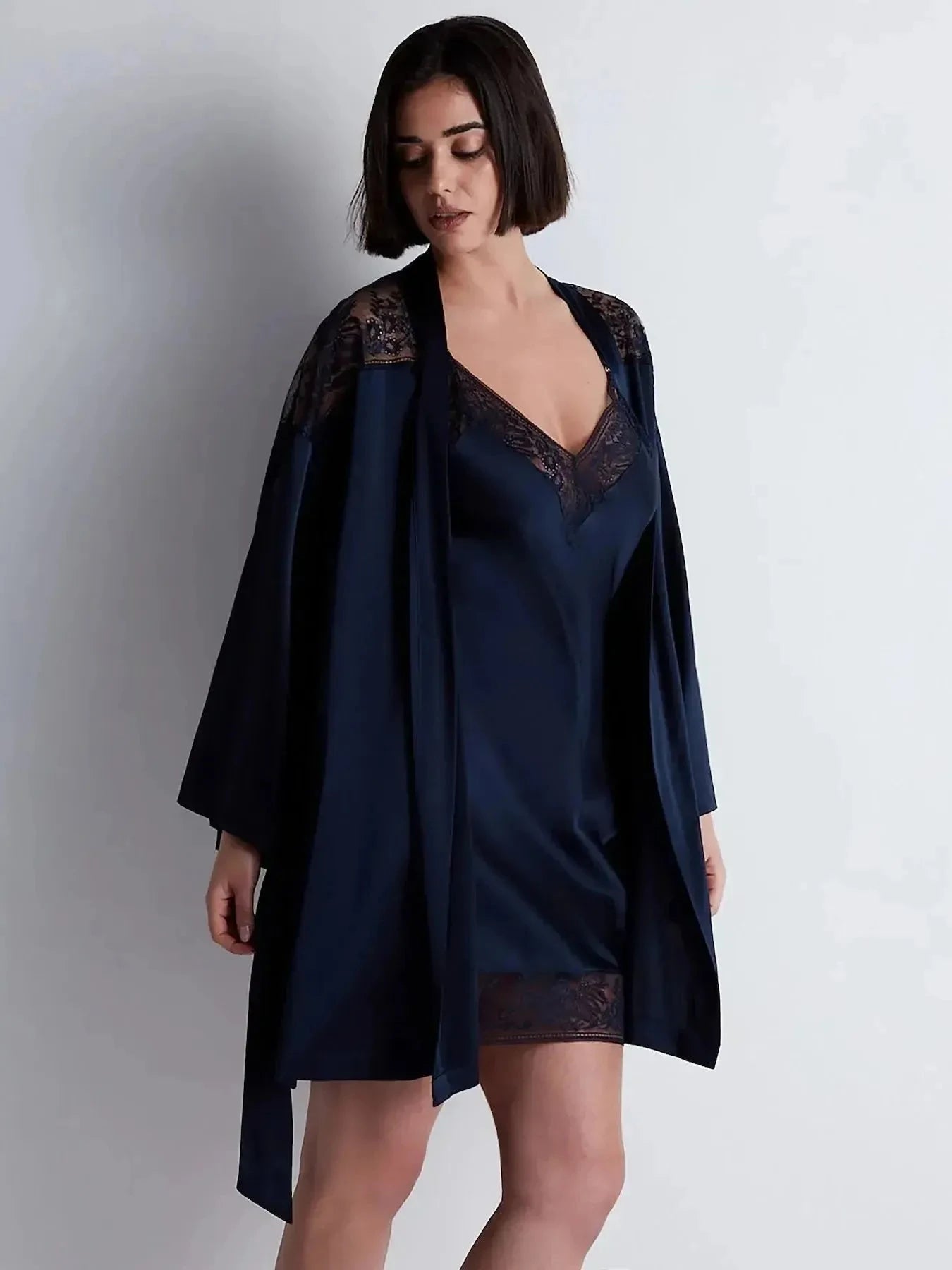 Aubade Aubade Midnight Whisper Short Kimono Robe