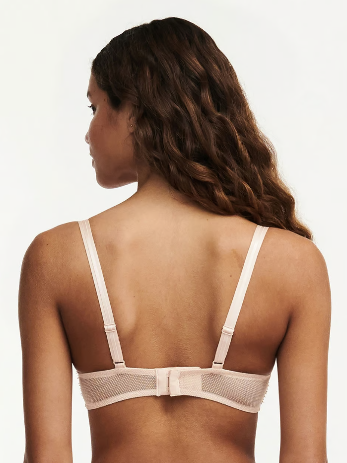 Chantelle-Beige Day to Night Lace Unlined Demi Bra