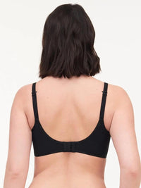 Black Comfort Chic Full Coverage Custom Bra Back
