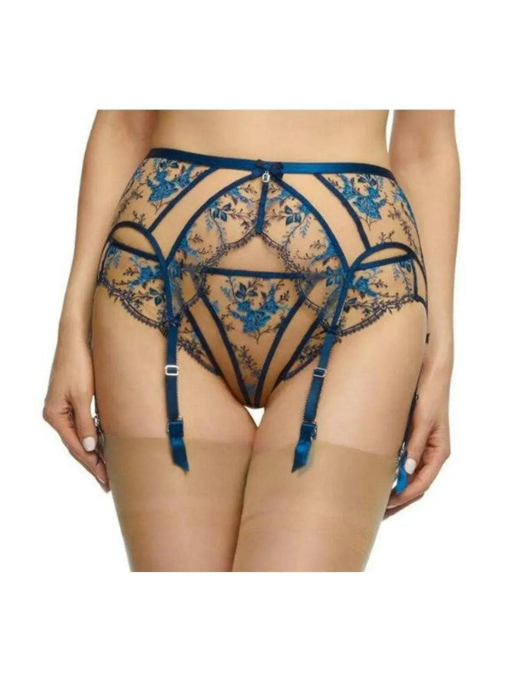 Dita Von Teese Queens' Blue Femmoiselle Suspender Garter Belt LaBella Intimates & Boutique Dita Von Teese Queens' Blue Femmoiselle Suspender Garter Belt LaBella Intimates & Boutique