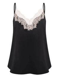 Effetto Lingerie-Black and Beige Lace Cami Short Set
