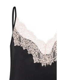 Effetto Lingerie-Black and Beige Lace Cami Short Set