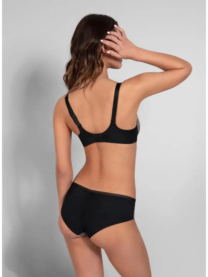 Black ELLA Low-necked bra