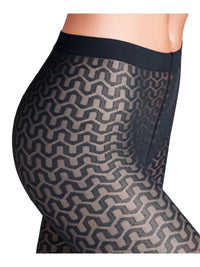Falke Black Cryptogram Fashion Tights