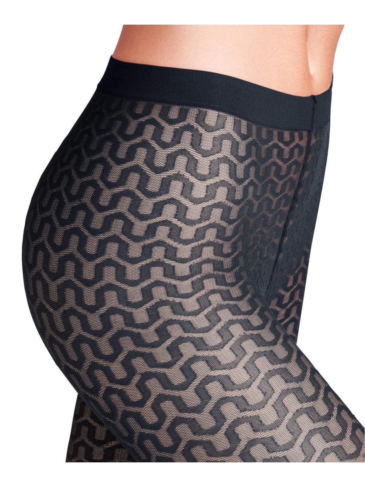 Falke Black Cryptogram Fashion Tights