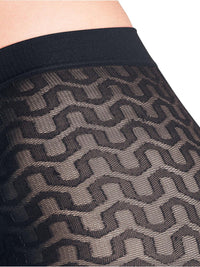 Falke Black Cryptogram Fashion Tights