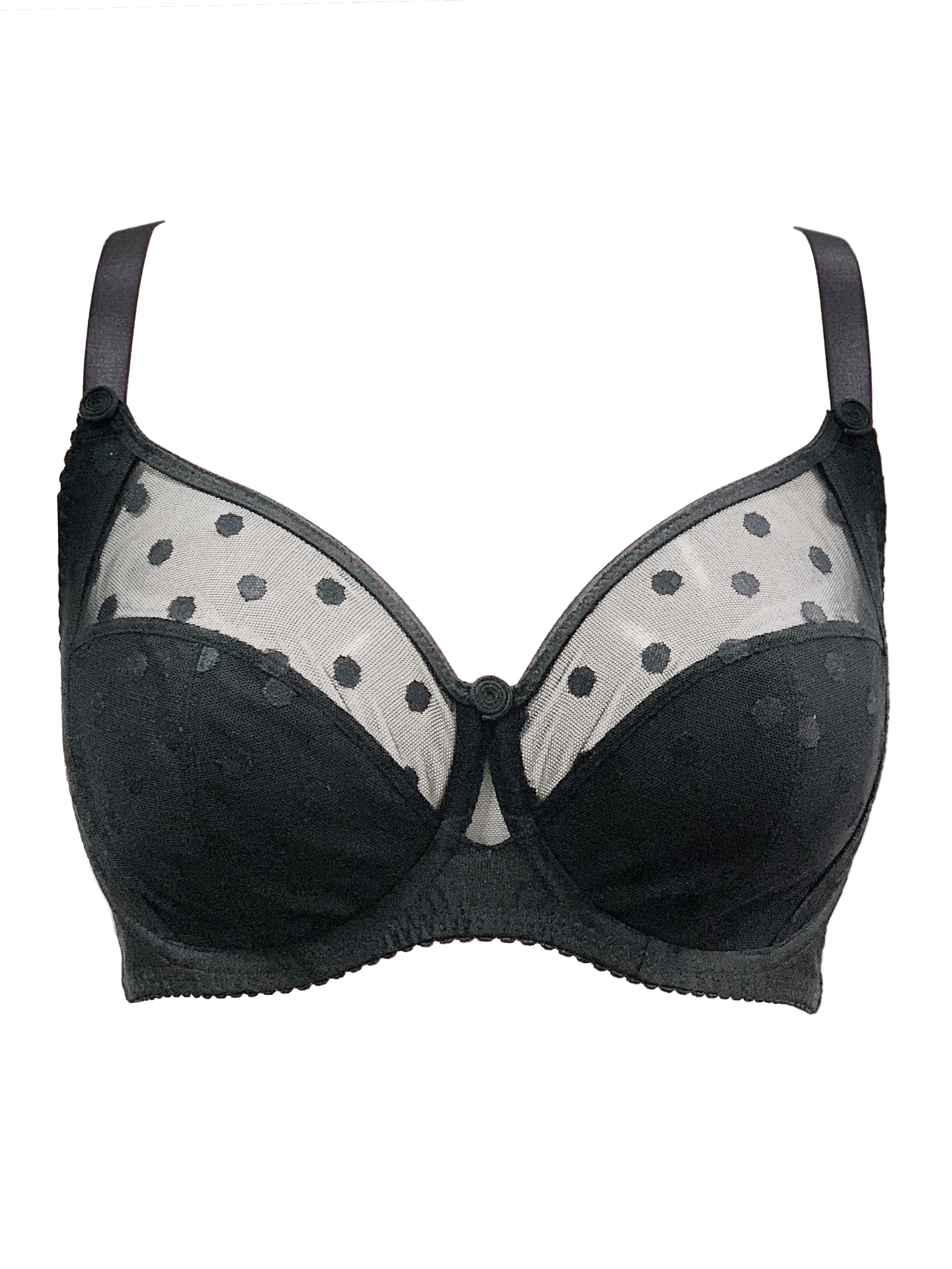 Fit Fully Yours-Black Carmen Polka Dot Bra