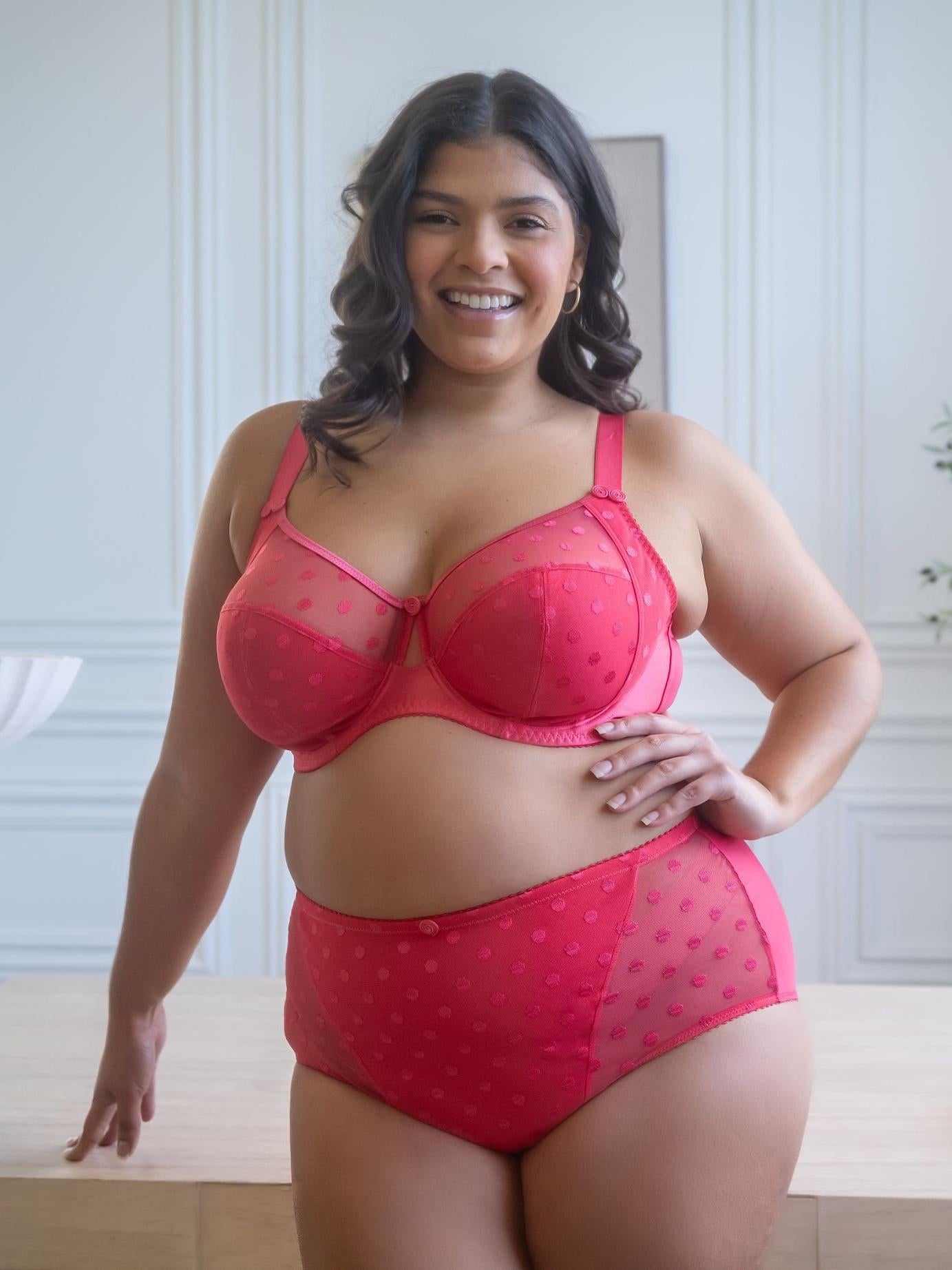 Fit Fully Yours-Teaberry Carmen Polka Dot Bra