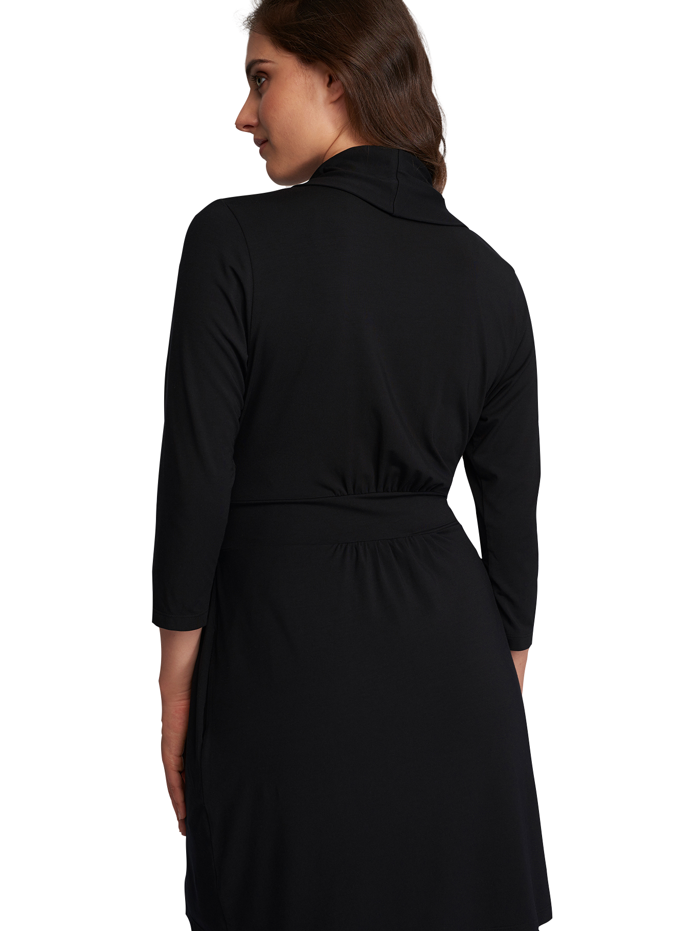 Back of Fleurt Iconic robe in black