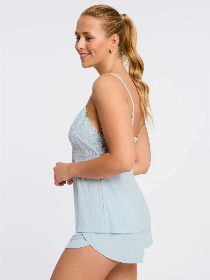 Fleurt-Lagoon Whisper Pointelle Cami and Short Set