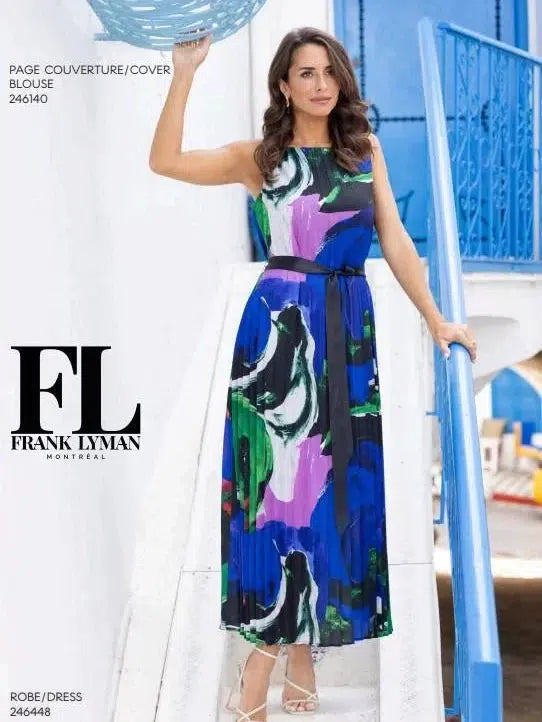 Frank Lyman Multi Color Pleated Dress 246448 8 / Multi