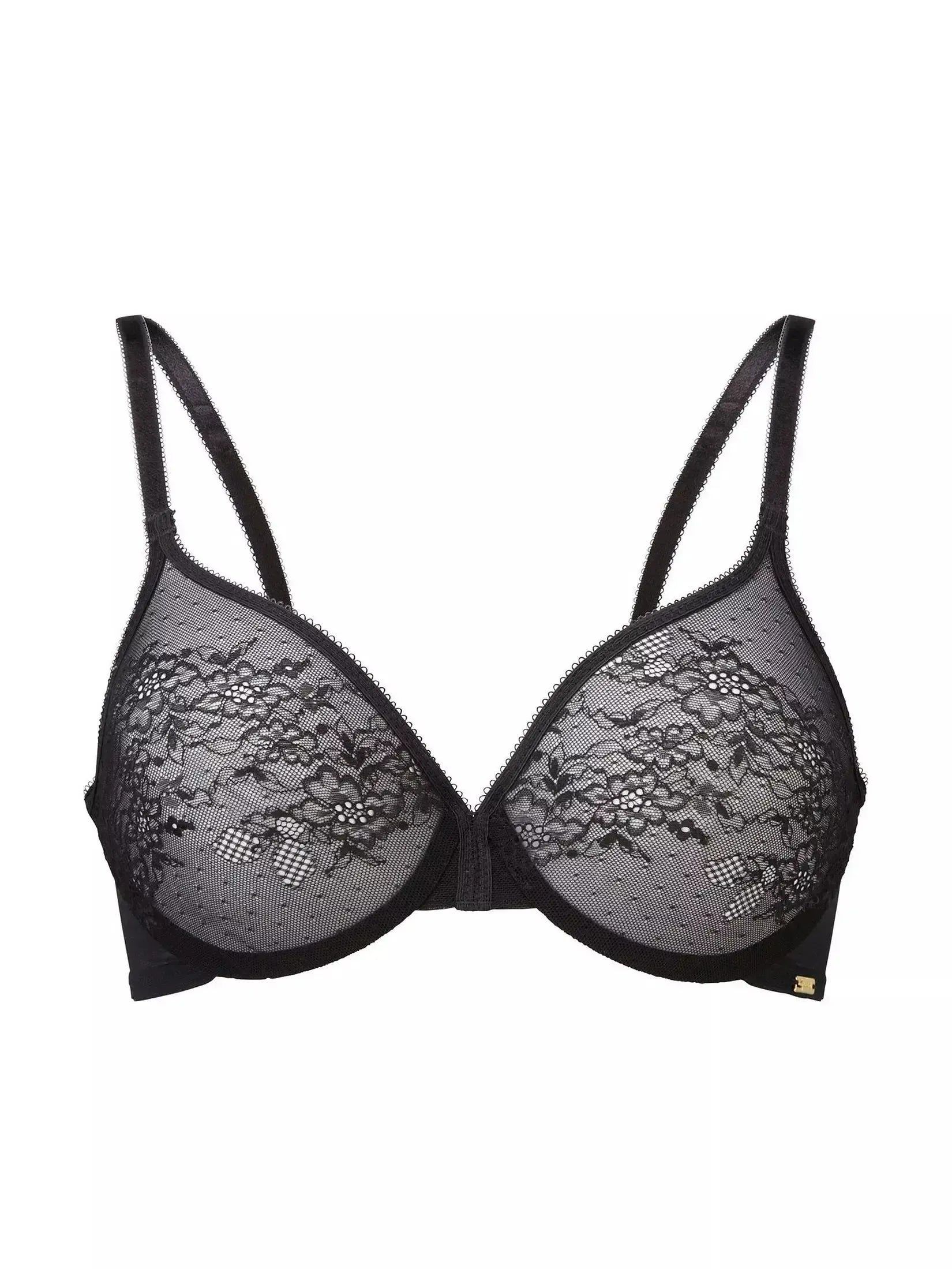 Gossard-Black Glossies Lace Sheer Bra