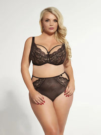 Kris Line Chocolate lace soft cup bra