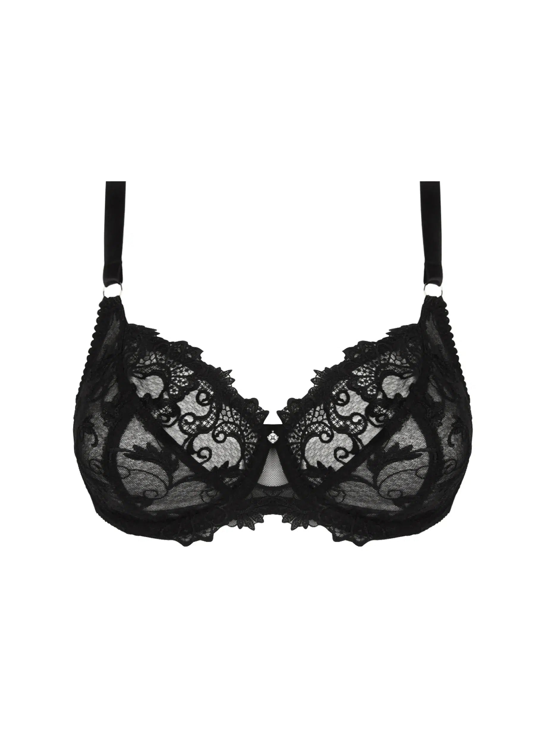 Lise Charmel Black Dressing Floral 3/4 Cup Bra