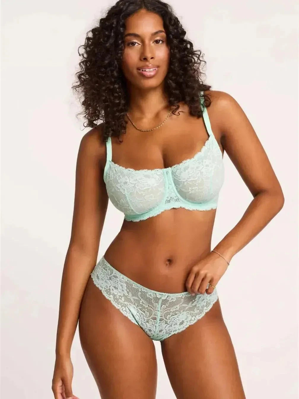 Montelle Intimates Seafoam Flirt Lace Demi Bra