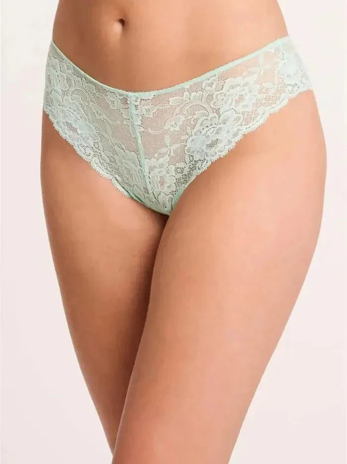 Montelle Intimates Seafoam Signature Lace Brazilian