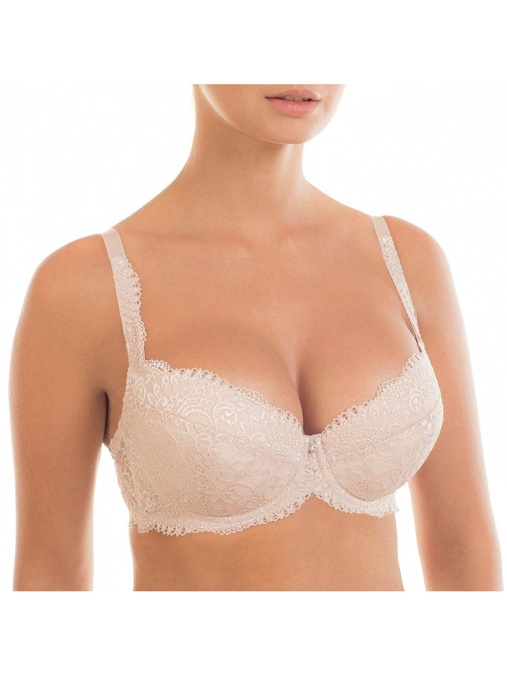 Nikol Djumon-Beige Victoria Lace Push Up Bra