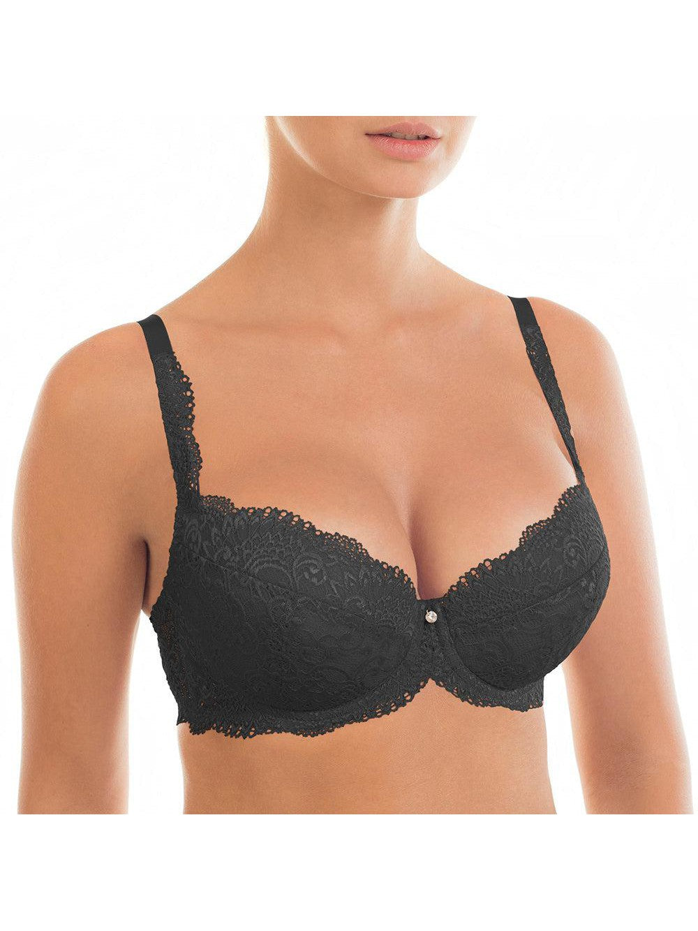 Nikol Djumon-Black Victoria Lace Push Up Bra