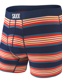 Saxx Ultra Navy Banner Stripe boxers - front