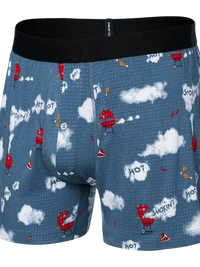SAXX Smokin' In Bed Stone Blue DropTemp Cooling Sleep Boxer