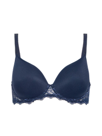 Simone Perele-Ink Blue Caresse 3D Plunge Bra