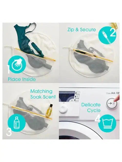 Soak Eco Wash Bag Generous Size Lingerie Wash Bag Washing Instructions - LaBella Intimates & Boutique