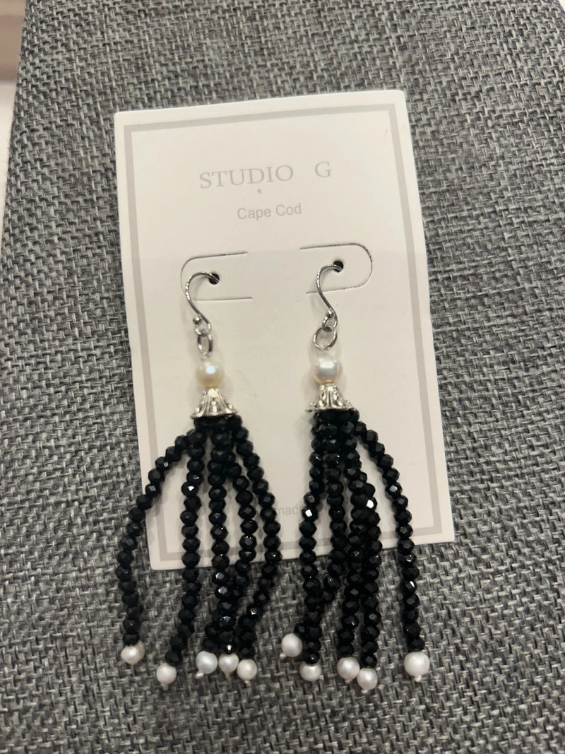 Studio G Pearl Crystal Tassel Earring
