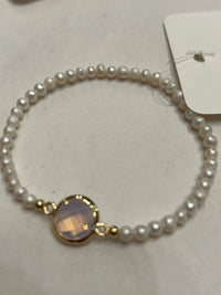 Studio G Small Beaded Pearl Bracelet with Crystal