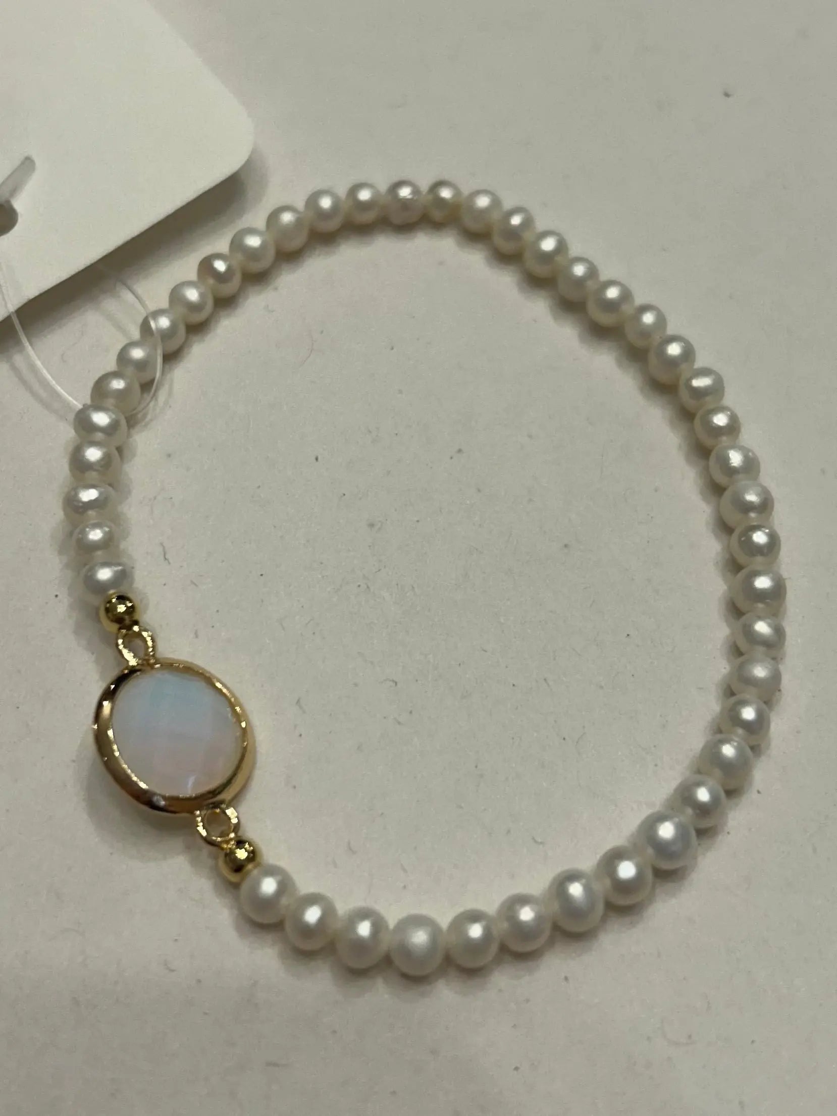 Studio G Small Beaded Pearl Bracelet with Crystal
