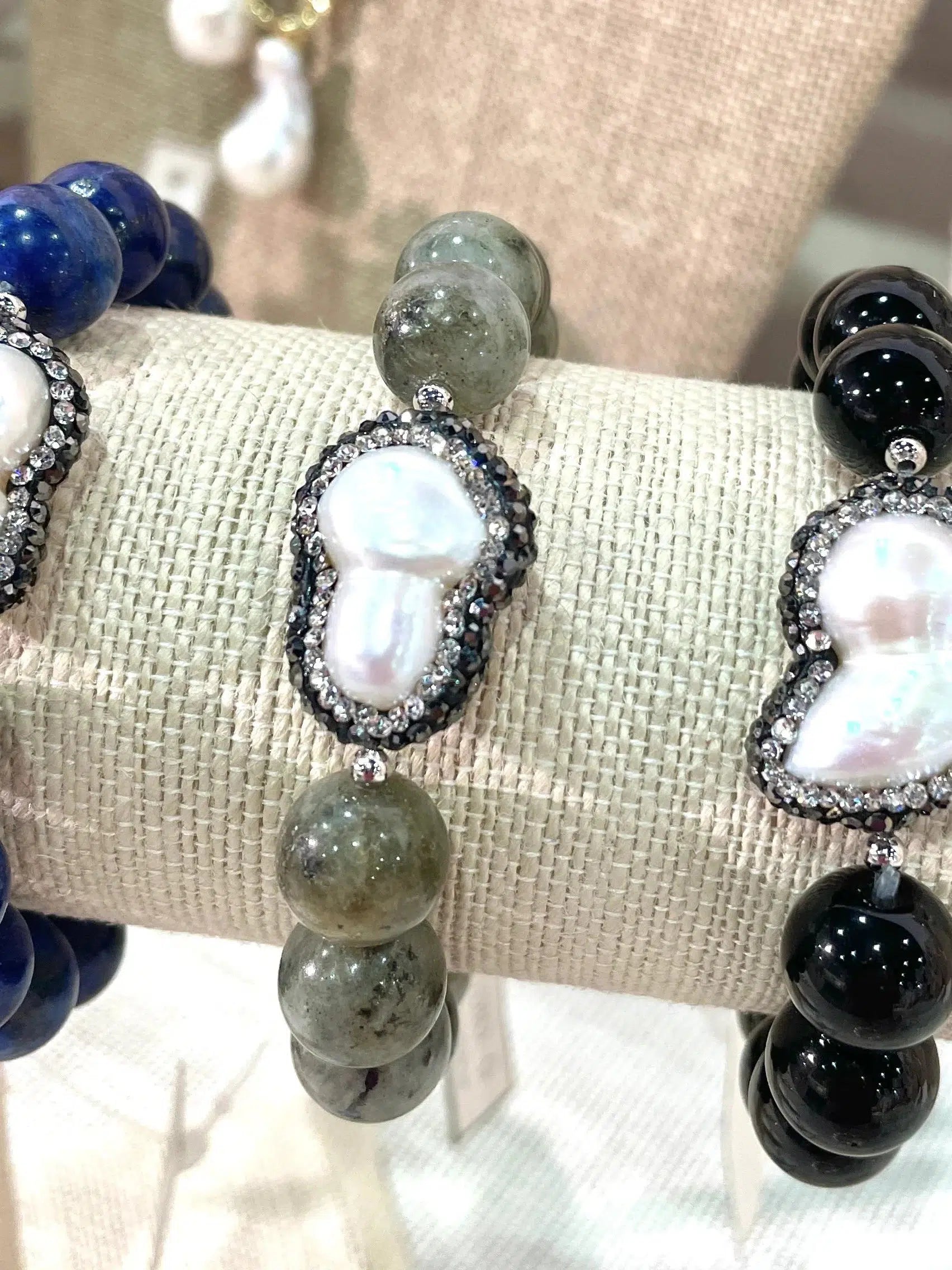 Studio G Stone and Pearl Druzy Bracelet