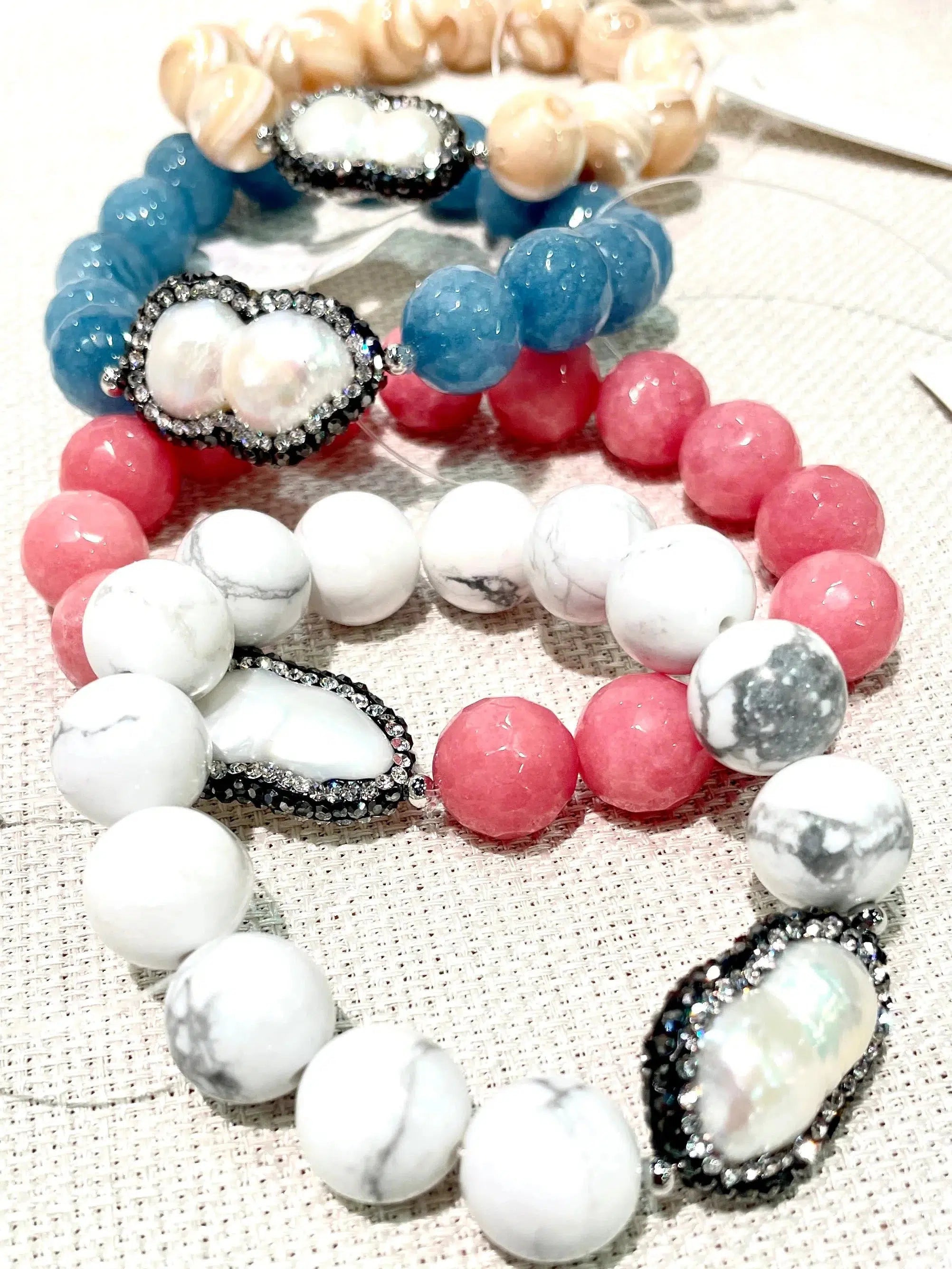 Studio G Stone and Pearl Druzy Bracelet