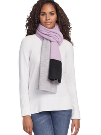 Petal 100% Pure Cashmere Color Block Scarf