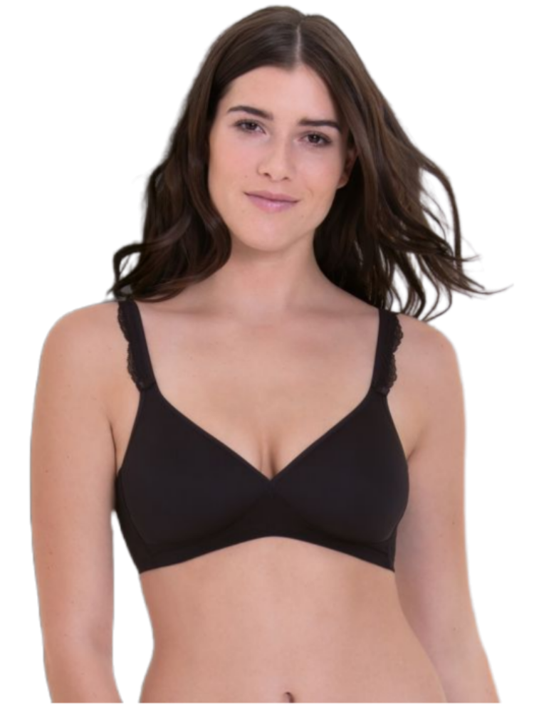 Black Selma Wireless Soft Spacer Cup Bra