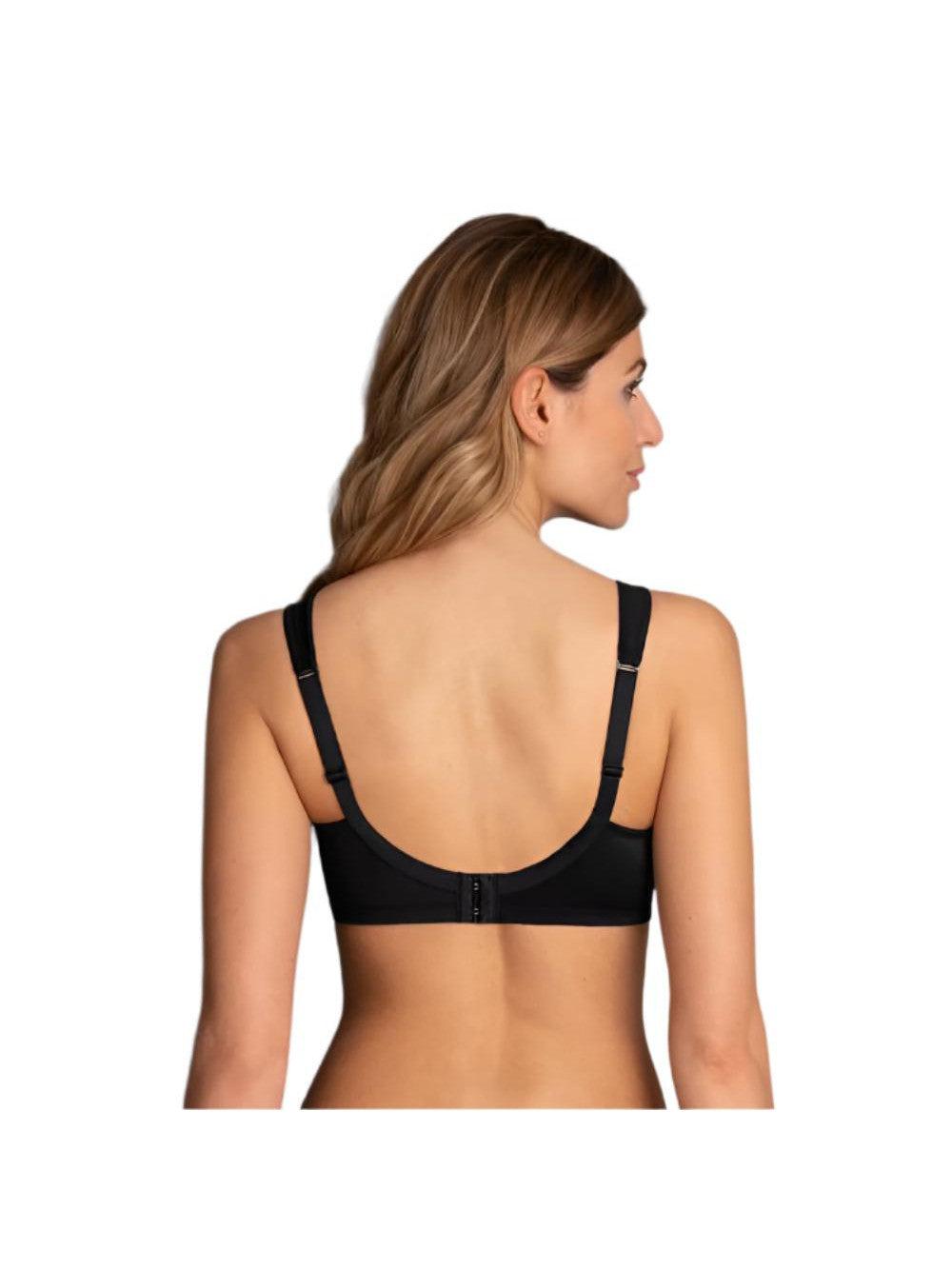 Black Anita Twin Wireless Bra Style 5493. Back View