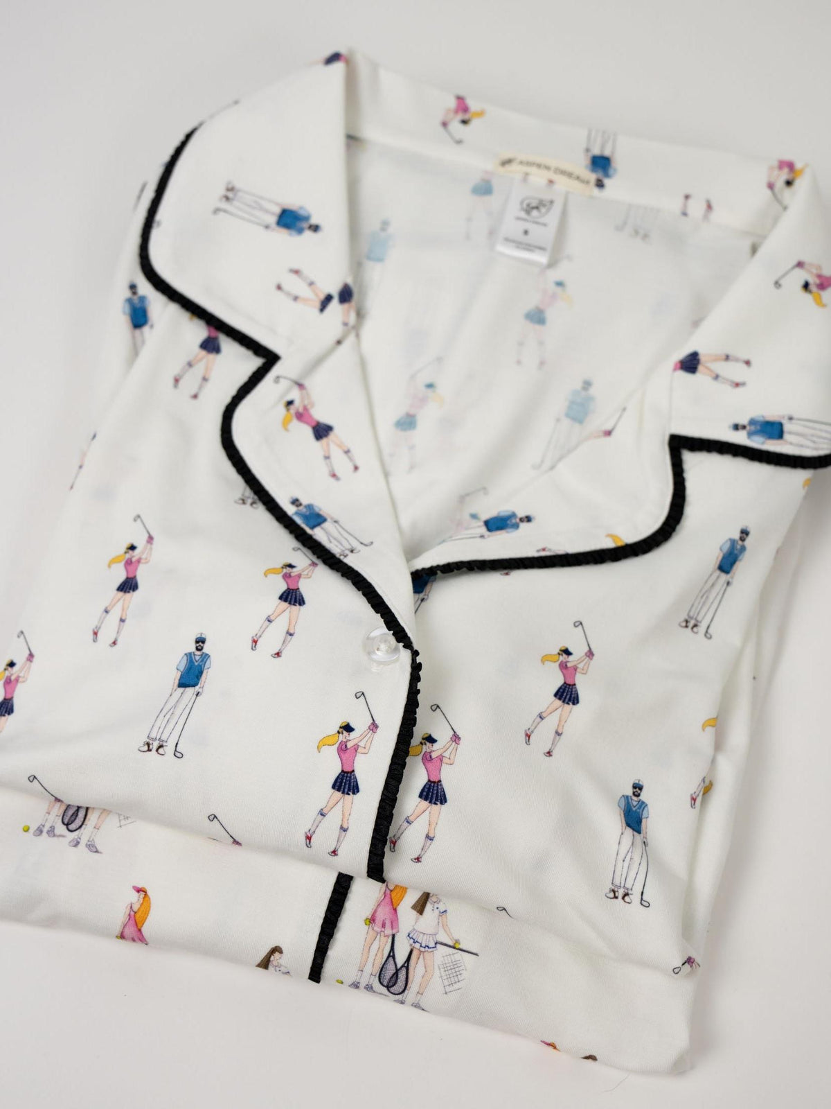 Jolene Golfers Print Long Pajama Set