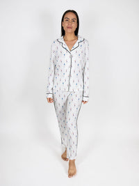 Jolene Golfers Print Long Pajama Set