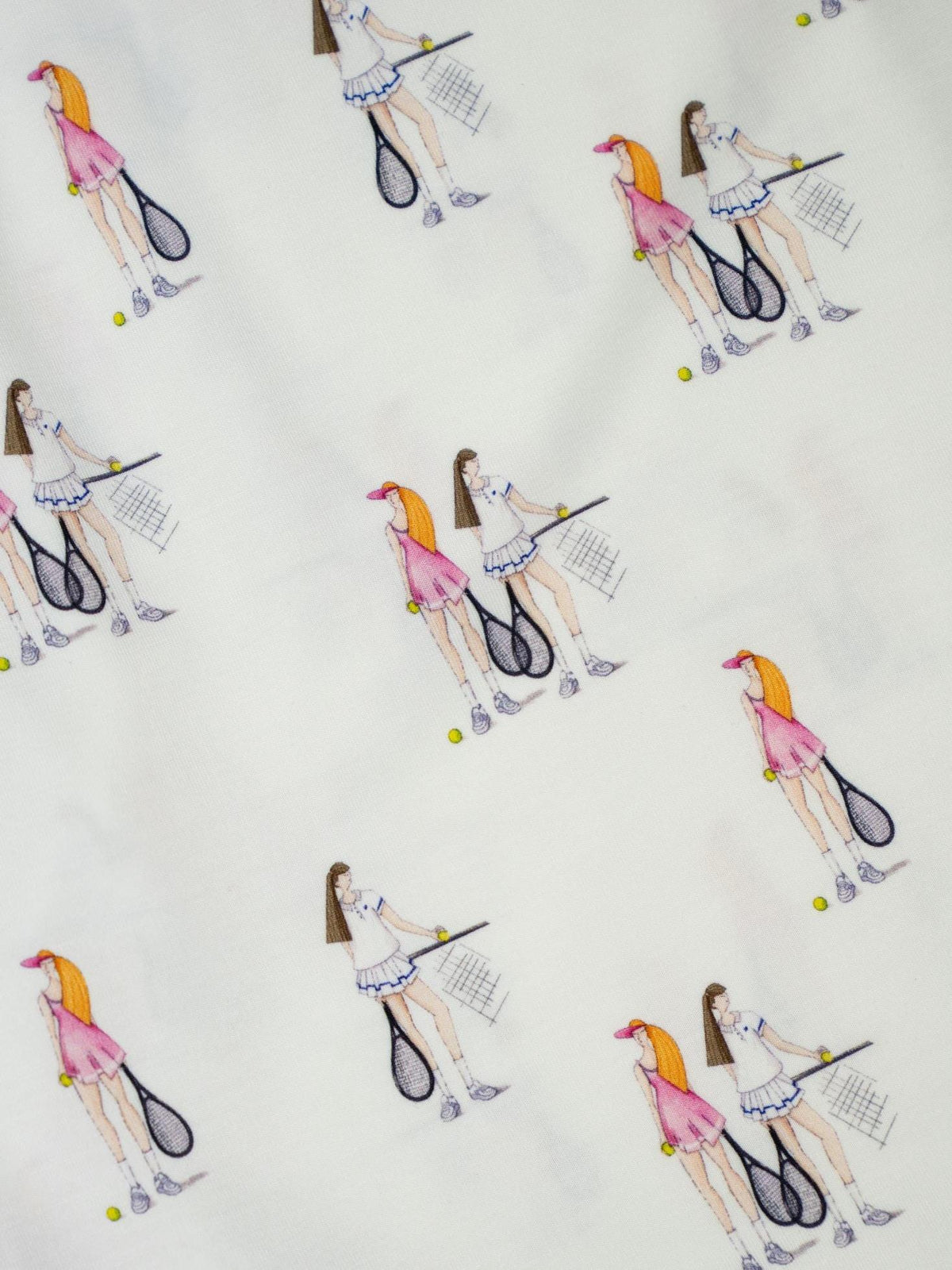 Jolene Tennis Print Long Pajama Set