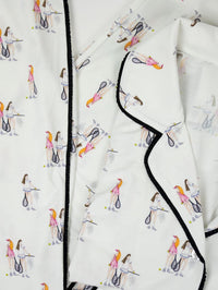 Jolene Tennis Print Long Pajama Set