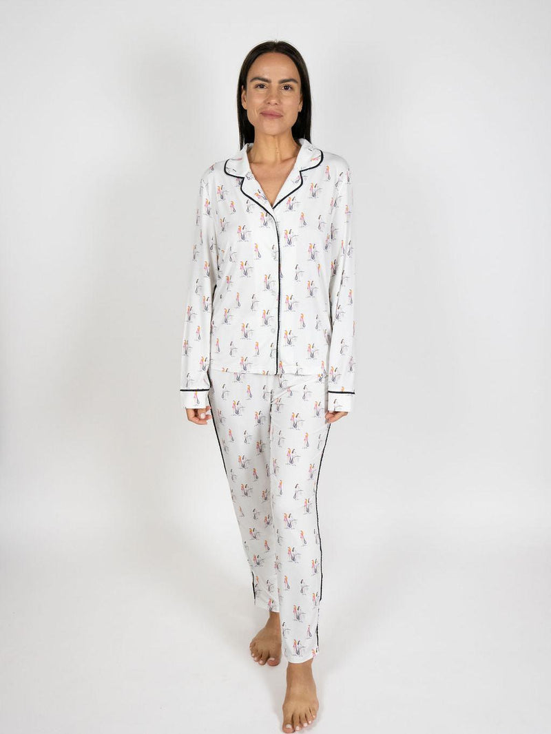 Jolene Tennis Print Long Pajama Set