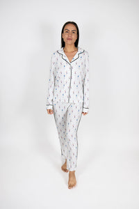 Aspen Dream-Jolene Golfers Print Long Pajama Set