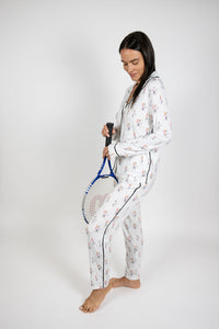 Aspen Dream-Jolene Tennis Print Long Pajama Set