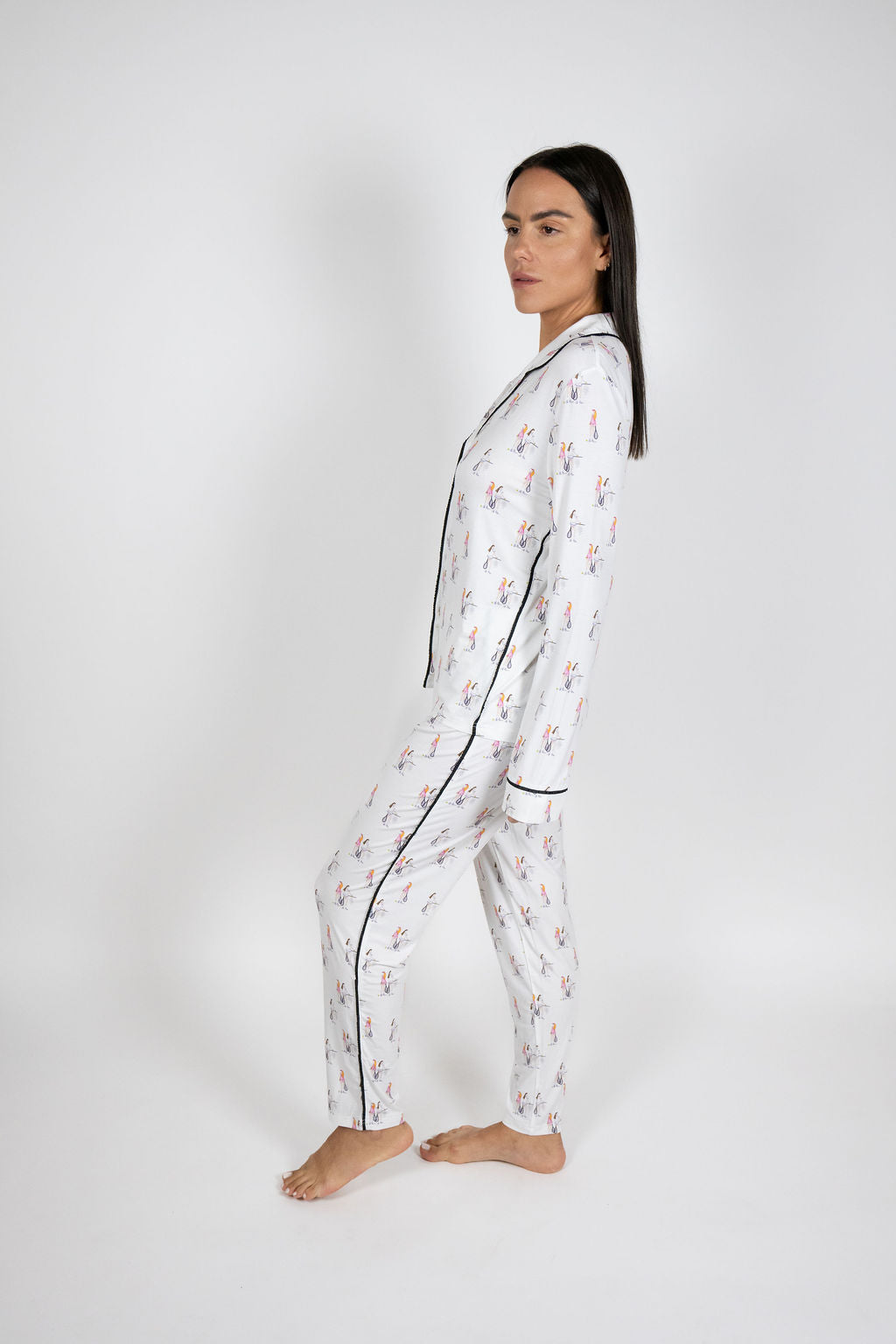 Aspen Dream-Jolene Tennis Print Long Pajama Set