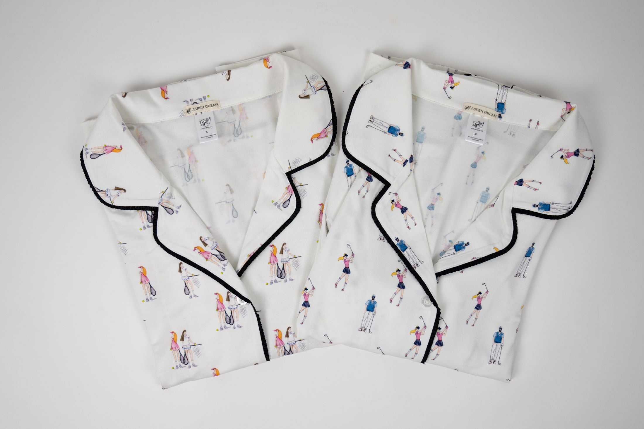 Aspen Dream-Jolene Tennis Print Long Pajama Set