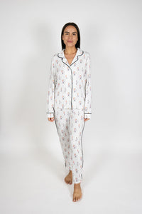 Aspen Dream-Jolene Tennis Print Long Pajama Set
