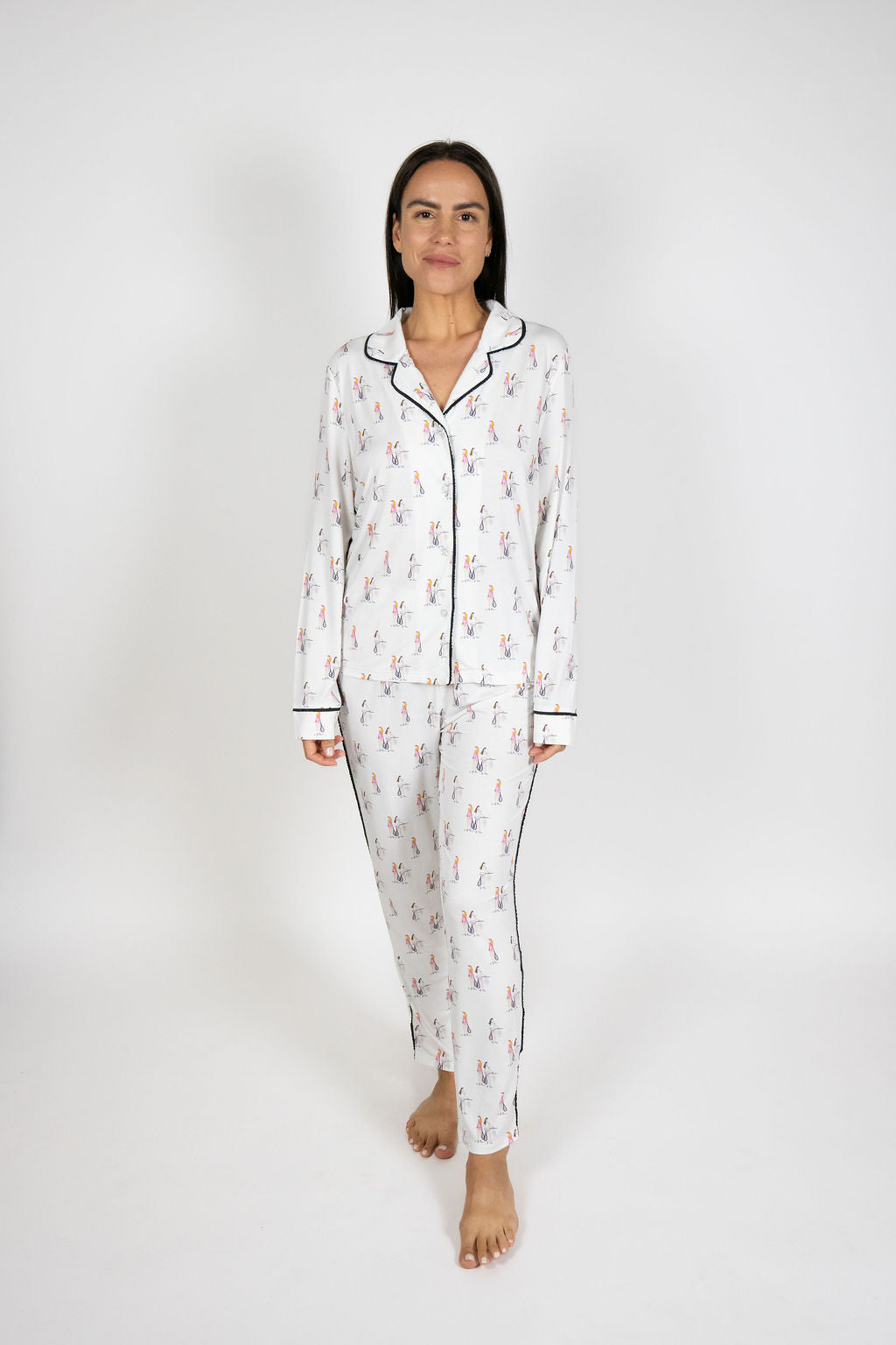 Aspen Dream-Jolene Tennis Print Long Pajama Set