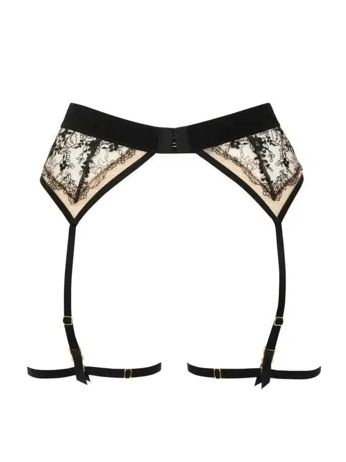 Atelier Amour-Black Apres Minut Suspender Belt