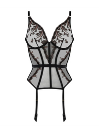 Black Stripes Cosmic Romance Underwire Corset