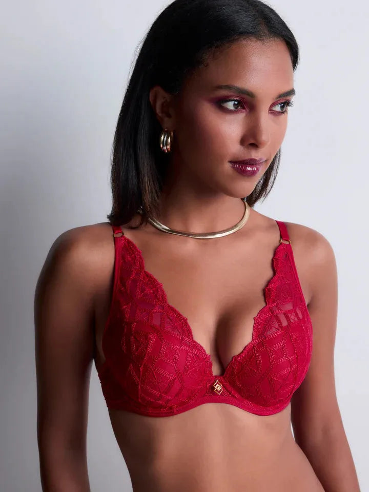 Red Sense of Illusion Push Up Bra